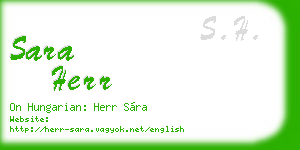 sara herr business card