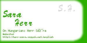 sara herr business card